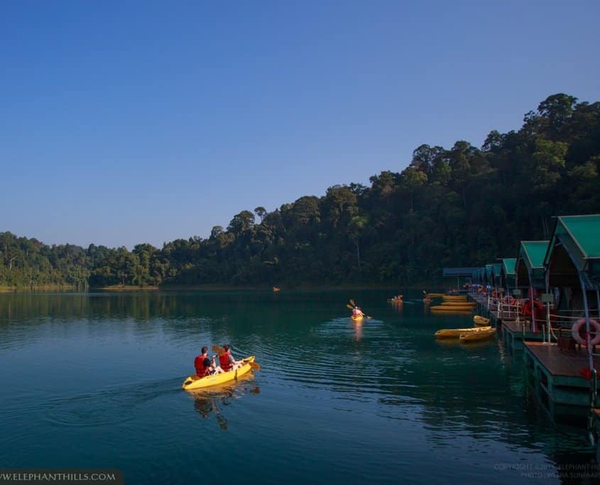 Kayaking by yourself at the Rainforest Camp Kayaking by yourself at the Rainforest Camp